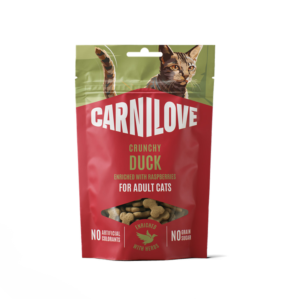 Carnilove Cat Crunchy Snack Duck 50g Chrupiący Przysmak dla Kota Kaczka
